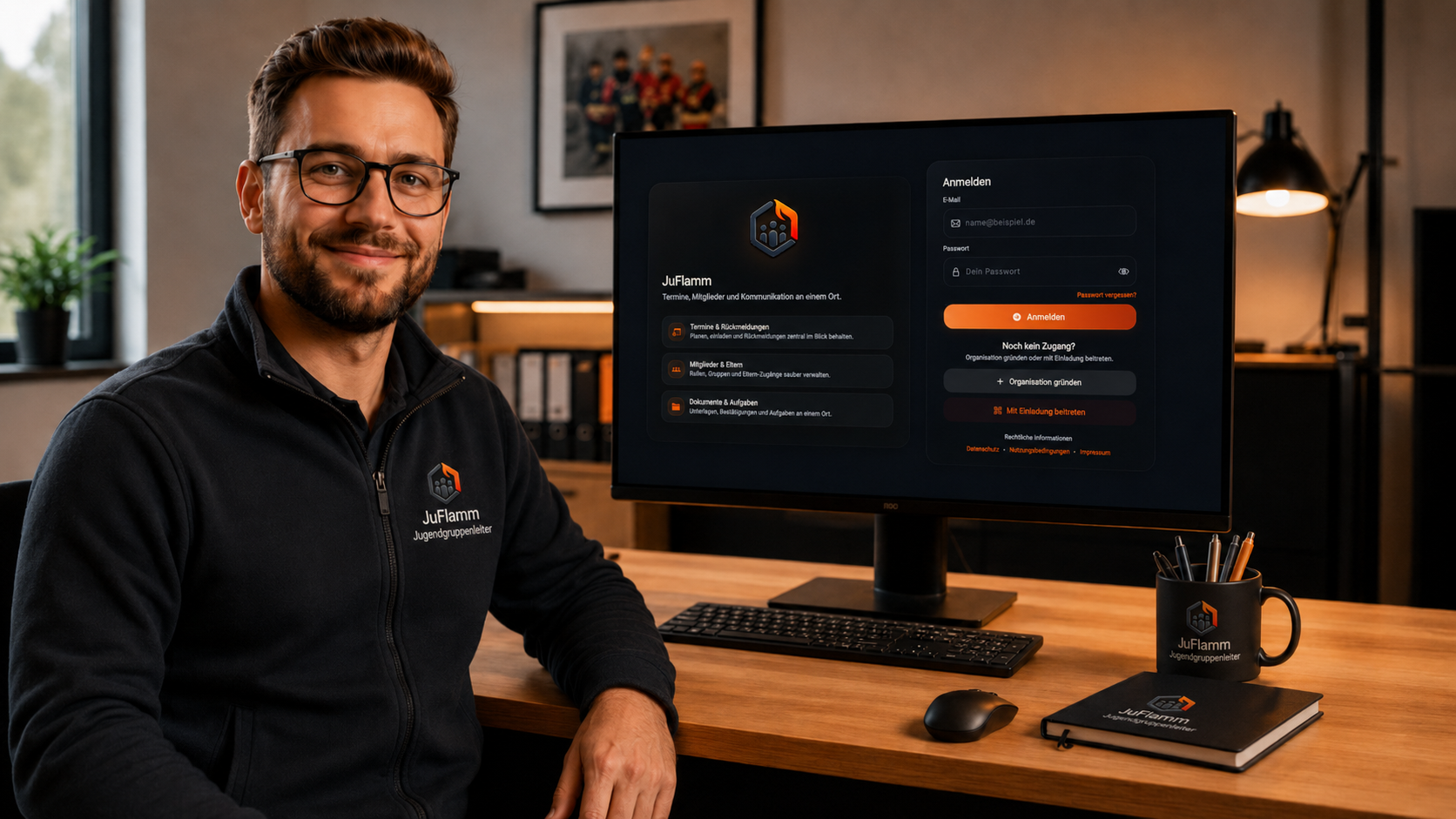 JuFlamm Web-App im Büroalltag